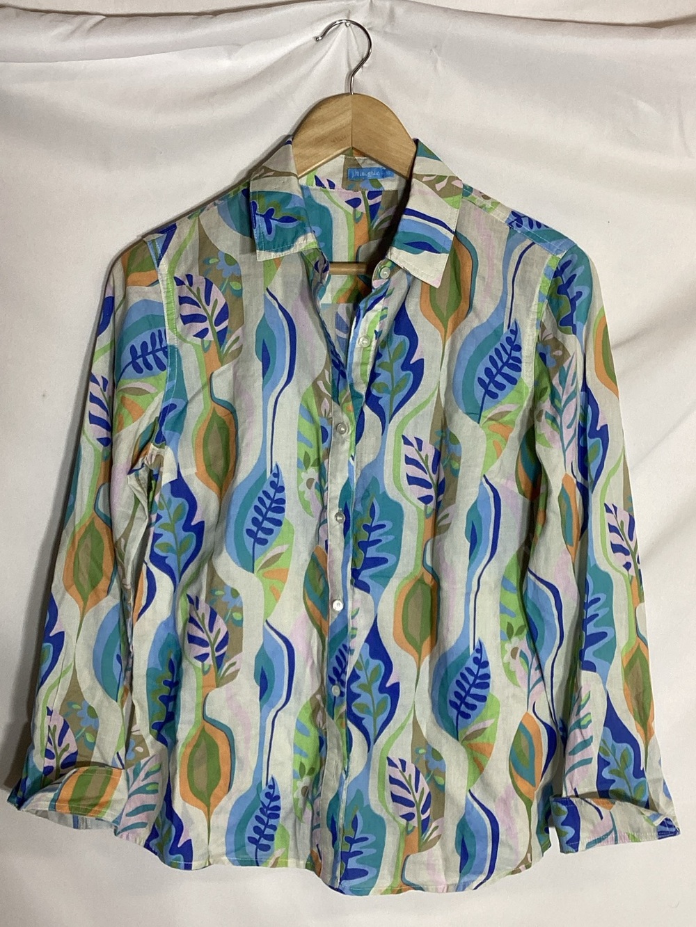 J. McLaughlin Lightweight Summer Print Blouse Size XS
